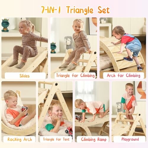 Pikler Triangle Set with Cushion