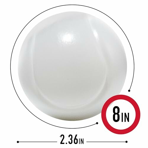 8-inch white light diffuser with 2.36-inch base