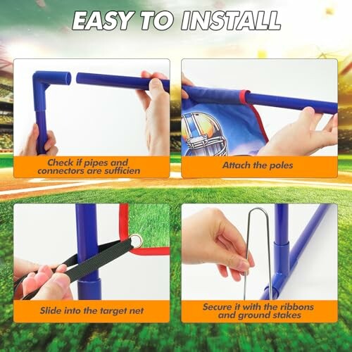 Step-by-step guide to install sports equipment on a field.