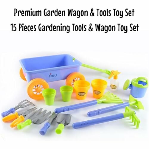 Dimple Garden Wagon & Tools Toy Set