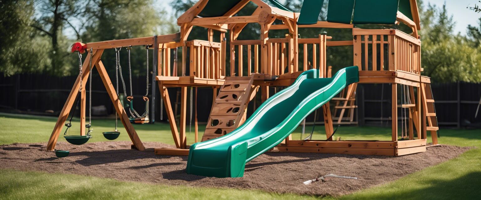 Outdoor playset installation process