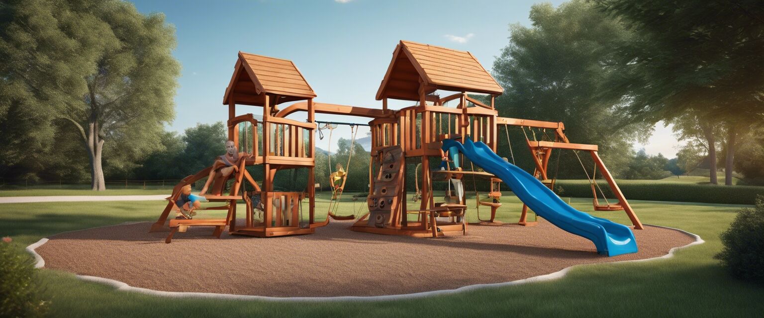 Safety features of outdoor playsets