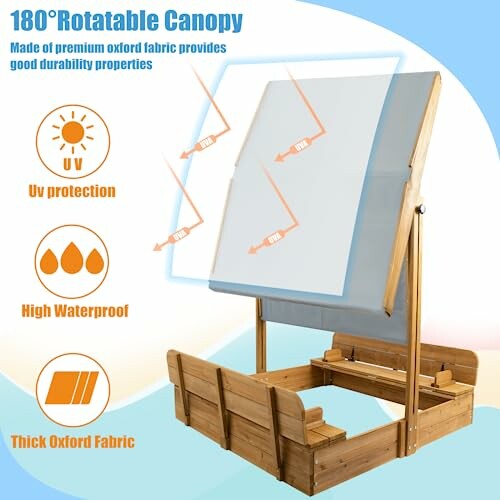 Wooden Sandbox with Cover